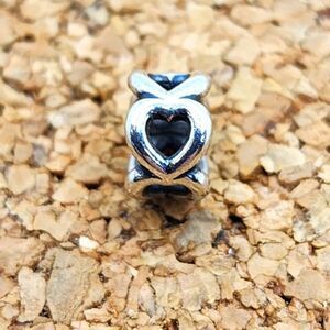 AUTHENTIC PANDORA OPEN HEART SPACER CHARM BEAD S925 ALE